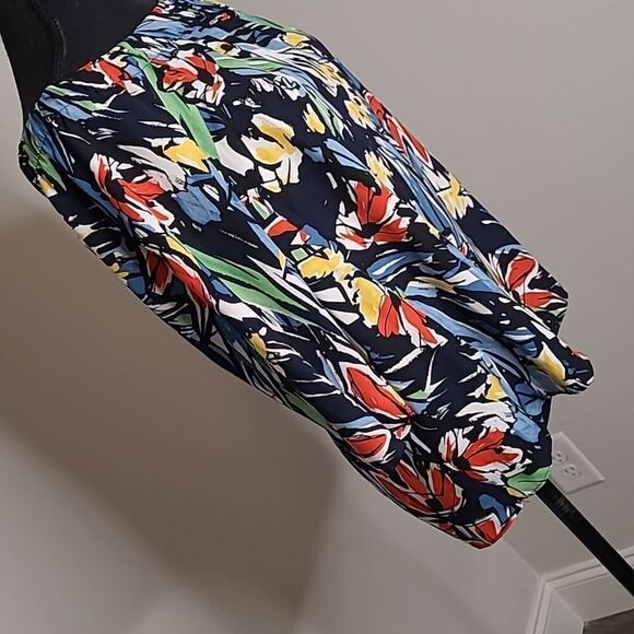 Green envelope  Los Angeles sz M offshoulder colorful blouse - Picture 3 of 8